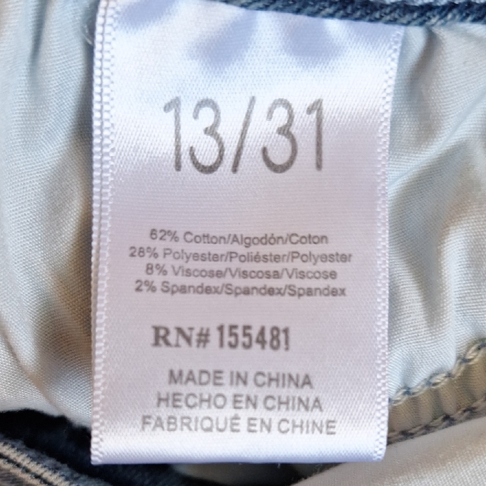 Simple Society Light Blue Butterfly Flared Jeans. NWT Size 13 - Picture 10 of 11